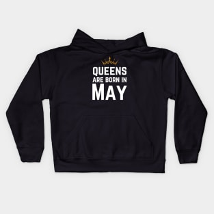 Queens Are Born In May Kids Hoodie